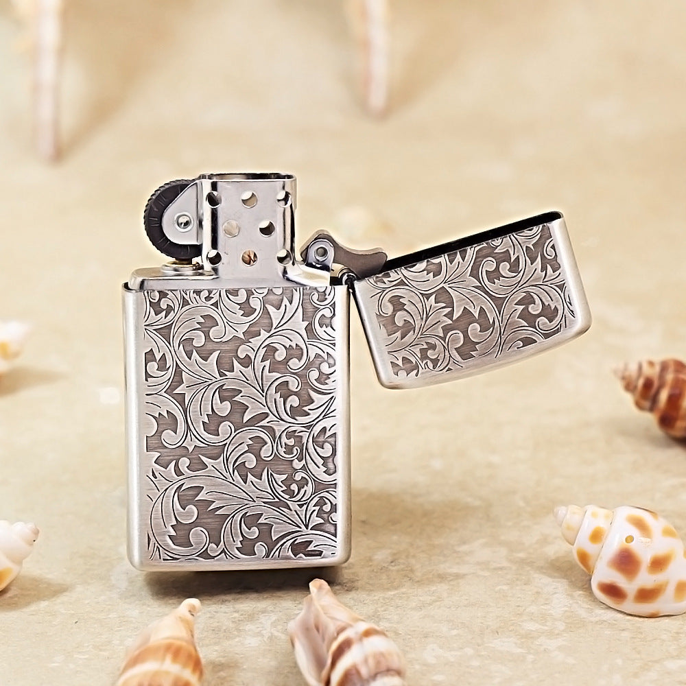 Zippo Slim Antique Silver Arabesque 1605-DS201