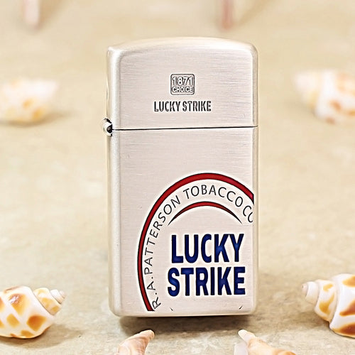 Zippo Slim Smoked Silver Lucky Strike 1605-DS242