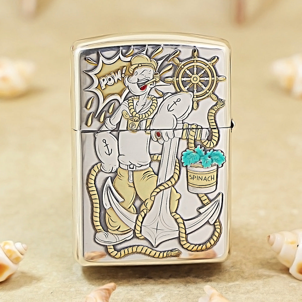 Zippo Popeye Silver-Plated Relief 162-DS258