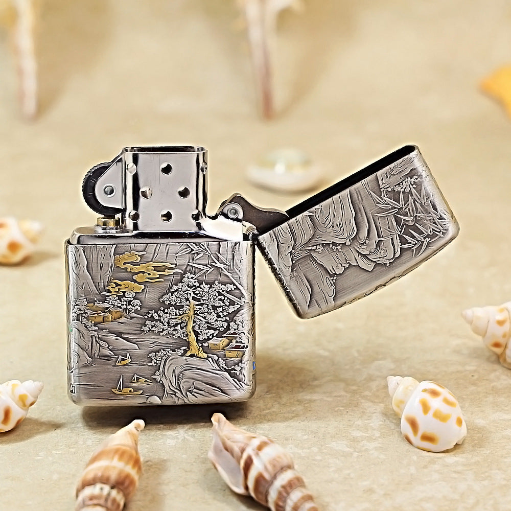 Zippo Dual-Tone Handcrafted Landscape Masterpiece 162-DS245