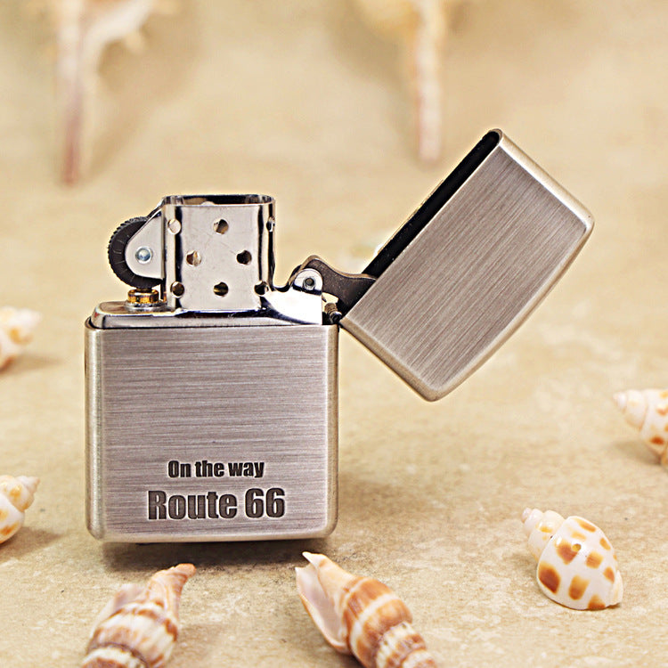 Zippo Smoked Silver Route 66 162-DS205