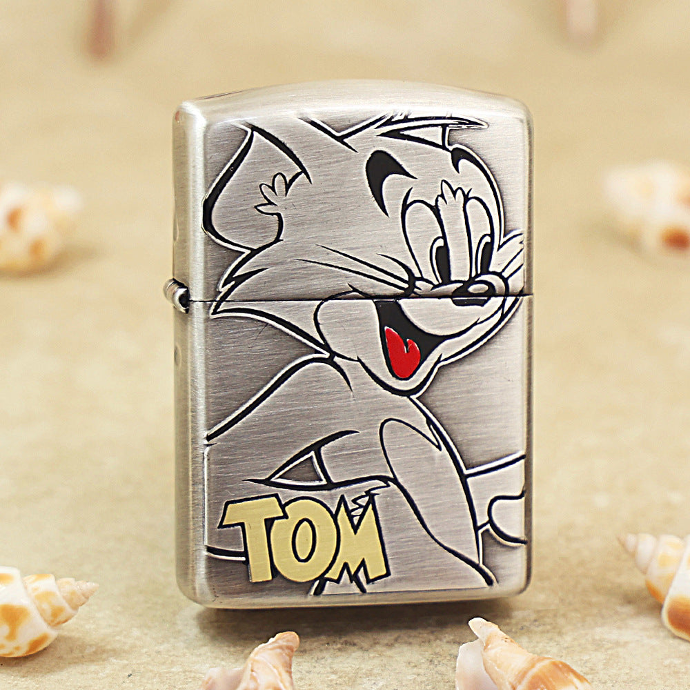 Zippo Antique Silver Tom & Jerry 162-DS209