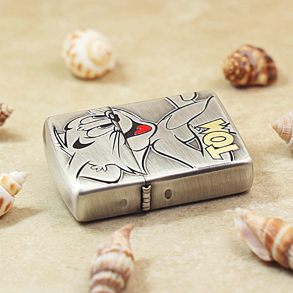 Zippo Antique Silver Tom & Jerry 162-DS209