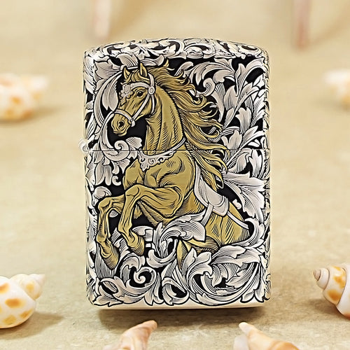 Zippo Embossed Horse Design 168-DS219