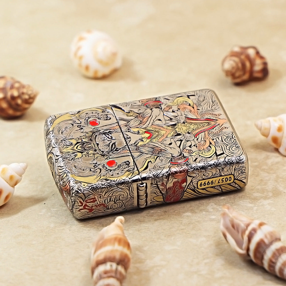 Zippo Armor Inlaid White Crane Boy 162-DS278