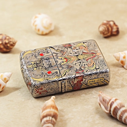 Zippo Armor Inlaid White Crane Boy 162-DS278
