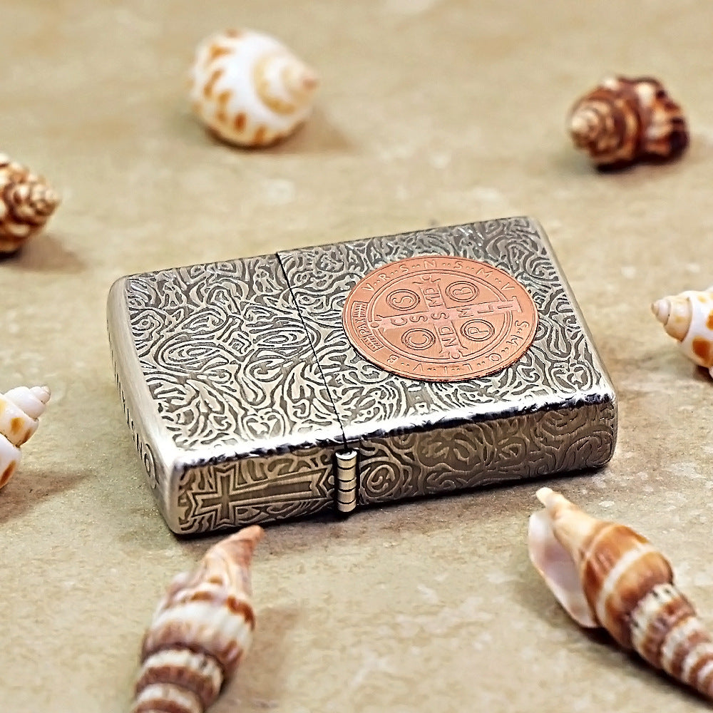 Zippo Metal Smoked Silver Constantine 205-DS203