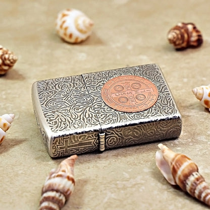 Zippo Metal Smoked Silver Constantine 205-DS203