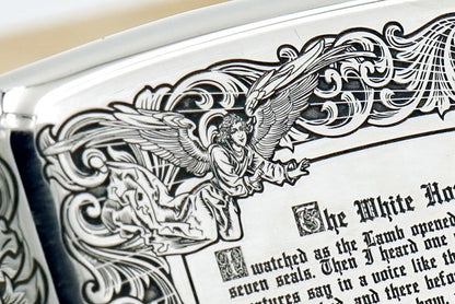 Zippo Armor Sterling Silver Lighter – 3D Deep Engraved "Four Horsemen of the Apocalypse" Limited Edition