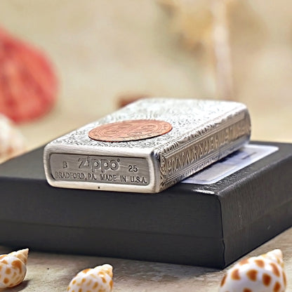 Zippo Metal Smoked Silver Constantine 205-DS203