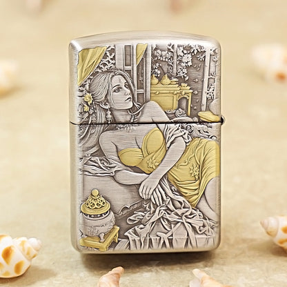 Zippo Antique Silver-Plated– 3D Engraving - Beauty Series 162-DS199