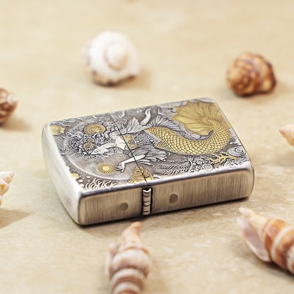 Zippo Two-Tone Gold Mermaid Dual-Tail 162-DS281