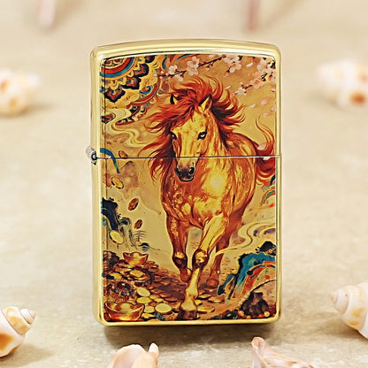 Zippo Gold-Plated with Success & Fortune Artwork 205-DS271