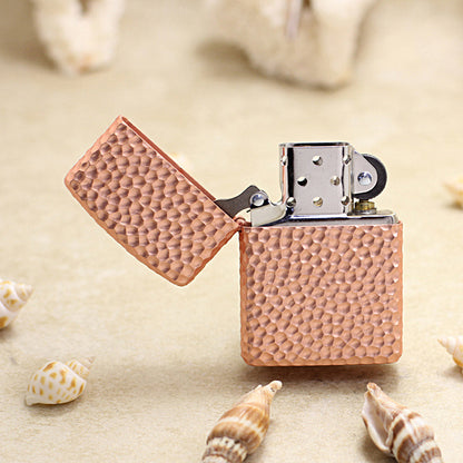 Zippo Rose Gold Meteorite Crater Hammer Pattern 162-DS297