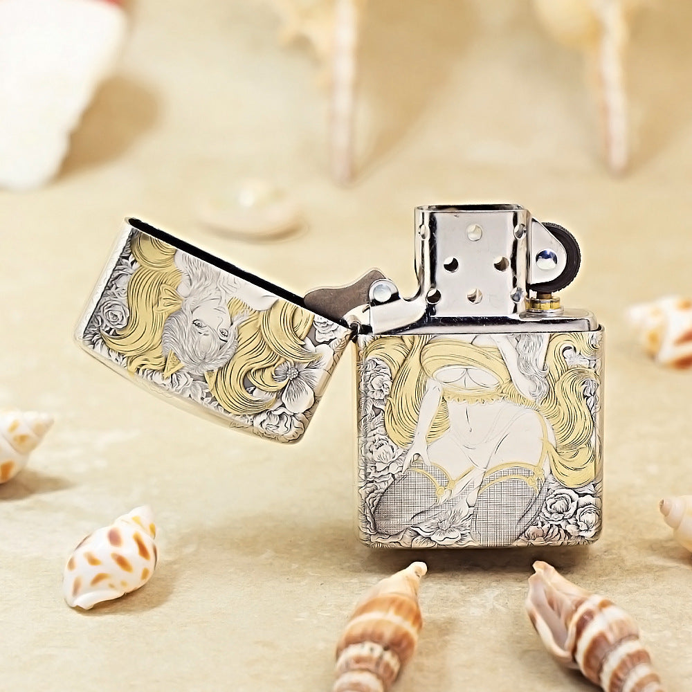 Zippo Dual-Tone Nine-Tailed Fox & Beauty 162-DS277