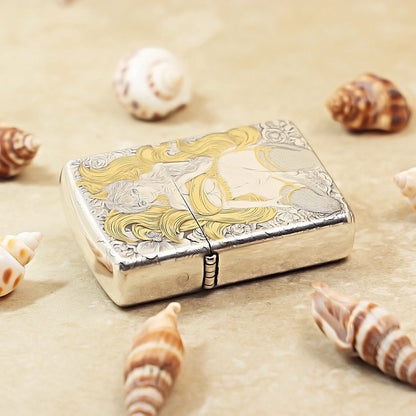 Zippo Dual-Tone Nine-Tailed Fox & Beauty 162-DS277