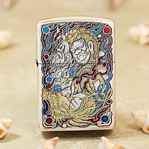 Zippo Dual-Sided 3D Embossed Acalanatha & Scorpion 162-DS259