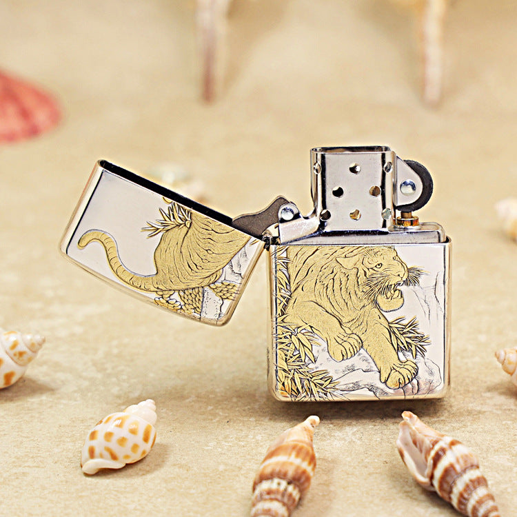 Zippo 162 Dual-Finish Mighty Tiger Zodiac Animal Collection - 162-DS101
