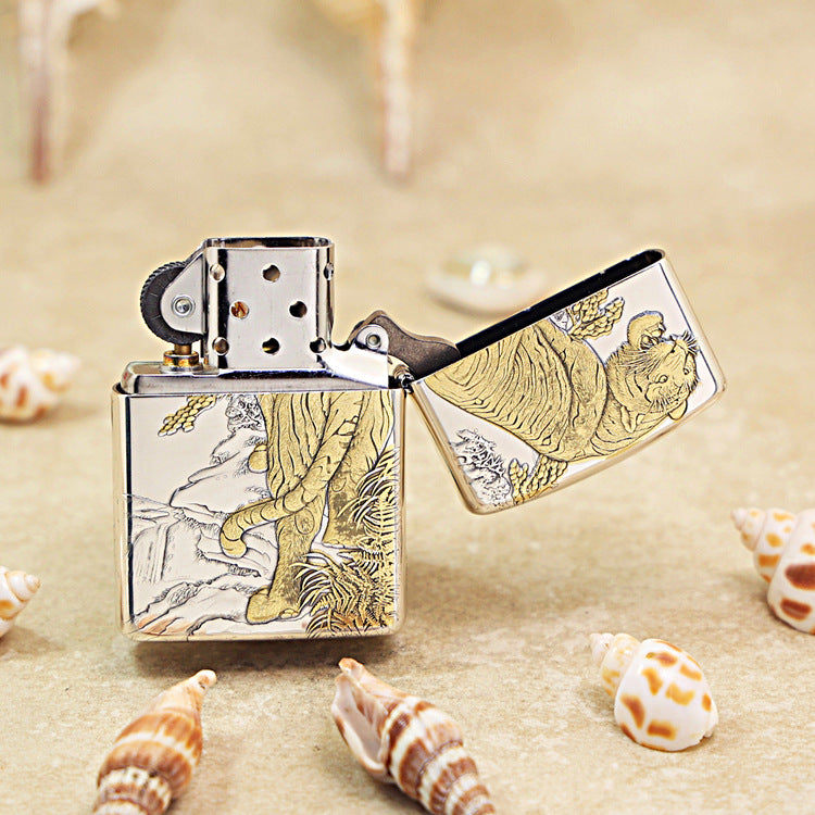 Zippo 162 Dual-Finish Mighty Tiger Zodiac Animal Collection - 162-DS101