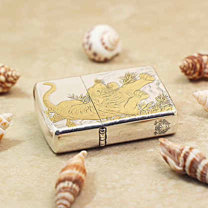 Zippo 162 Dual-Finish Mighty Tiger Zodiac Animal Collection - 162-DS101