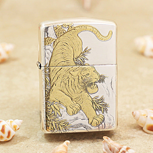 Zippo 162 Dual-Finish Mighty Tiger Zodiac Animal Collection - 162-DS101