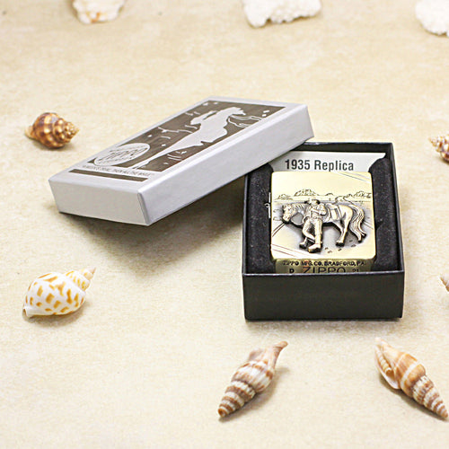 Zippo 1935 Replica Vintage Bronze 'Marlboro Horseman' - CC09