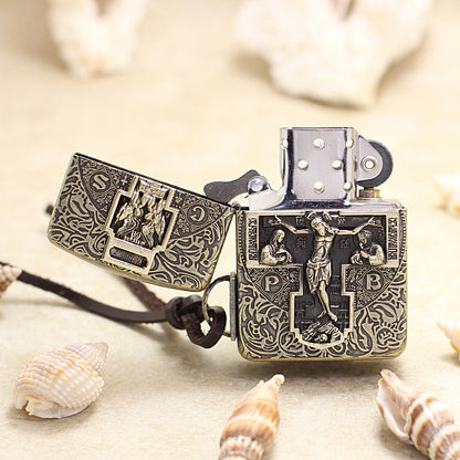 Zippo 1941 Replica Vintage Bronze 'Orthodox Redemption Cross' - CC10