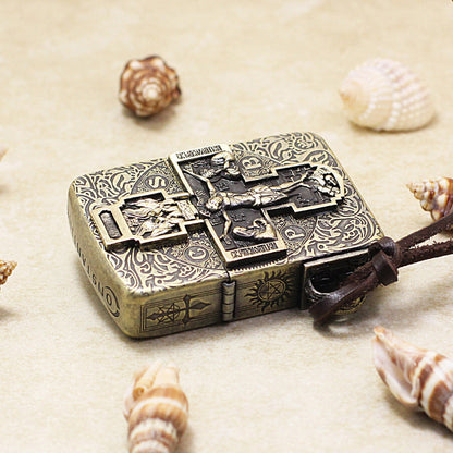 Zippo 1941 Replica Vintage Bronze 'Orthodox Redemption Cross' - CC10