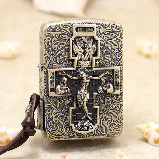 Zippo 1941 Replica Vintage Bronze 'Orthodox Redemption Cross' - CC10