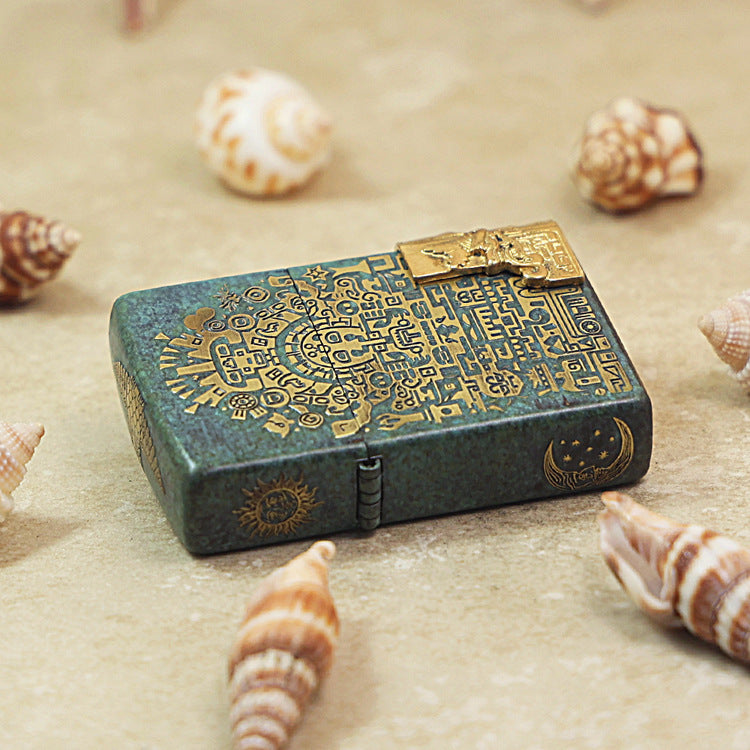 Zippo 'Ancient Maya' Intricate Carve with Medallion - DS124