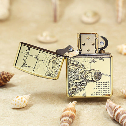 Zippo Vintage Bronze Intricate Engraved A Chinese Odyssey Monkey King Warrior - CC158