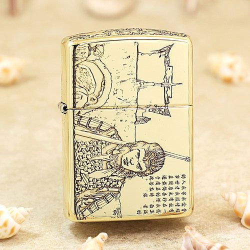 Zippo Vintage Bronze Intricate Engraved A Chinese Odyssey Monkey King Warrior - CC158