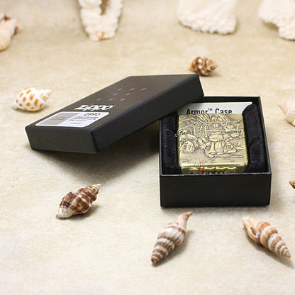 Zippo Vintage Bronze Intricate Engraved Cat Scholar Nie Xiaoqian 3d-embossed - CC129