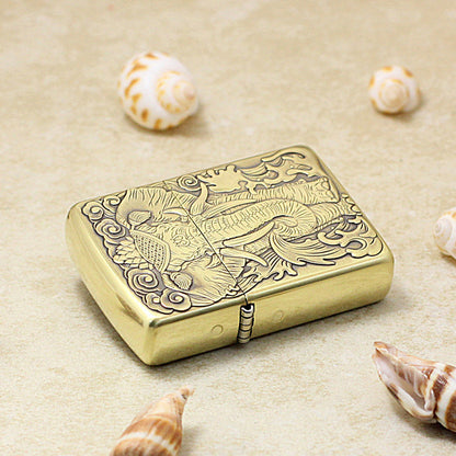 Zippo Vintage Bronze Intricate Engraved Mythical Elephant 3d-embossed - CC121