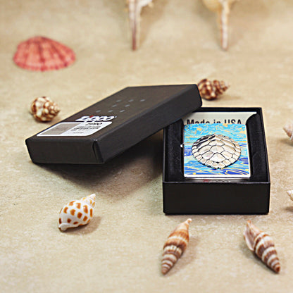 Zippo Vintage Bronze Intricate Engraved Prosperous Koi and Lotus - CS12