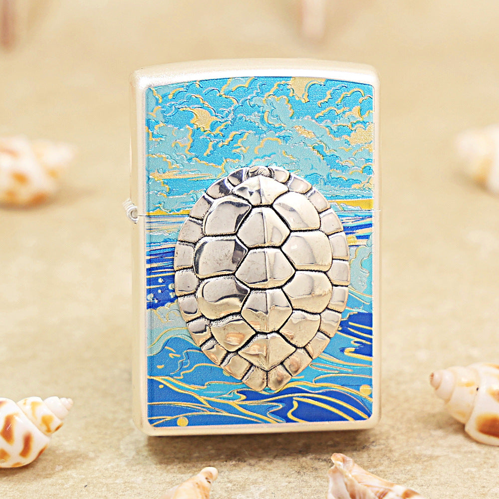 Zippo Vintage Bronze Intricate Engraved Prosperous Koi and Lotus - CS12
