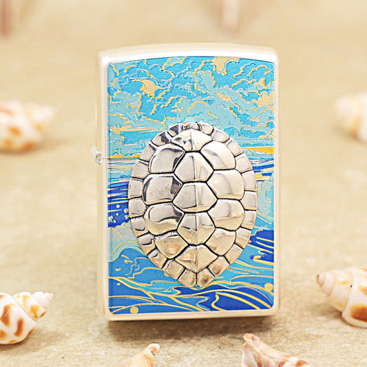 Zippo Vintage Bronze Intricate Engraved Prosperous Koi and Lotus - CS12