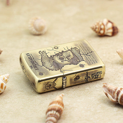 Zippo Vintage Bronze Intricate Engraved The Expendables Skull and Raven - CC156