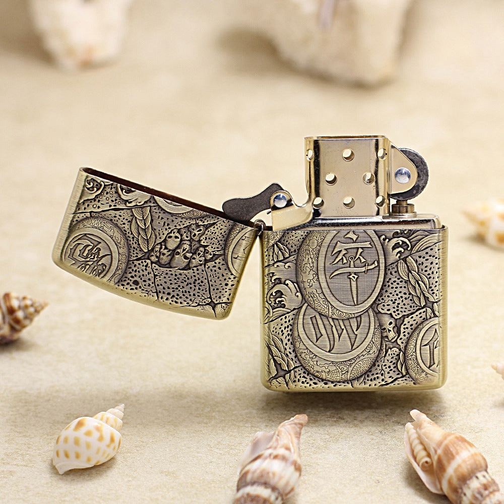 Zippo Vintage Bronze Intricate Engraved Warrior First Charge 3d-embossed - CC118