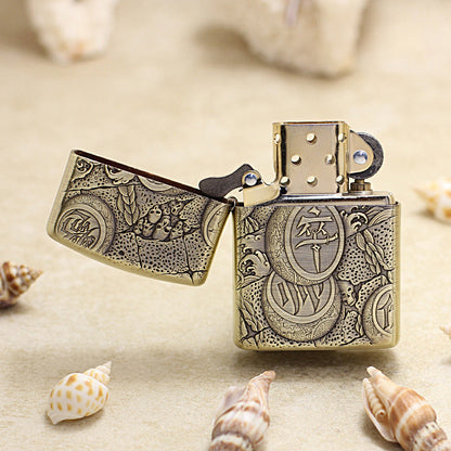 Zippo Vintage Bronze Intricate Engraved Warrior First Charge 3d-embossed - CC118