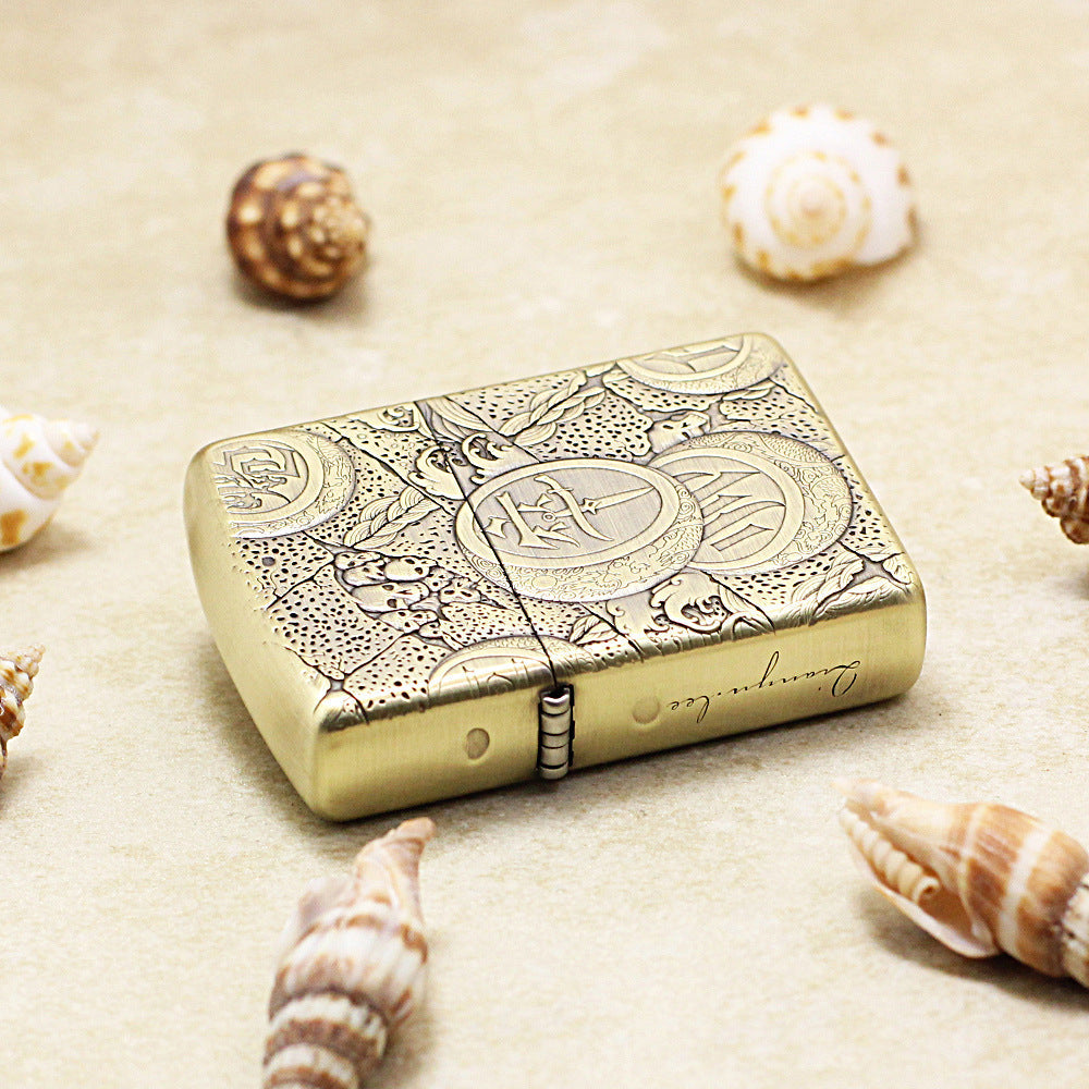 Zippo Vintage Bronze Intricate Engraved Warrior First Charge 3d-embossed - CC118