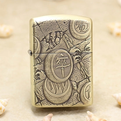 Zippo Vintage Bronze Intricate Engraved Warrior First Charge 3d-embossed - CC118