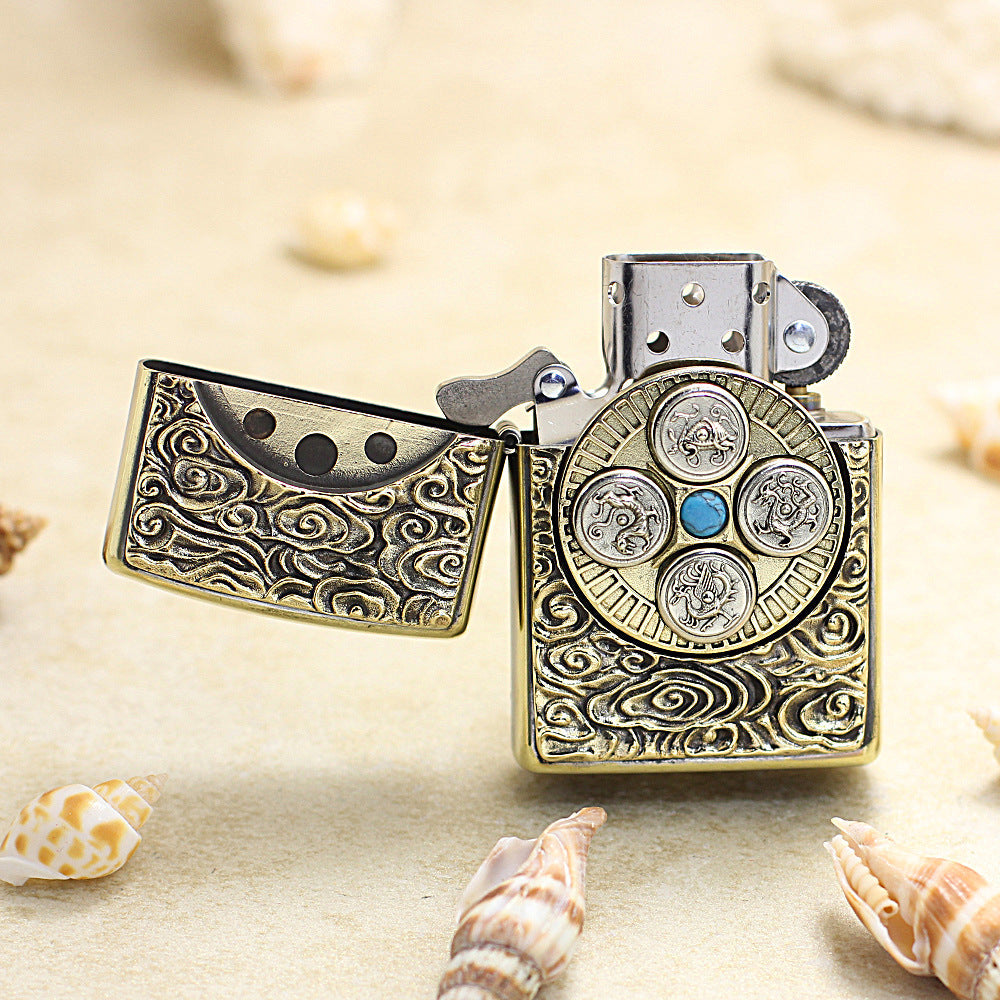 Zippo Vintage Bronze Four Symbols Amulet - DS155