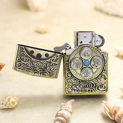 Zippo Vintage Bronze Four Symbols Amulet - DS155