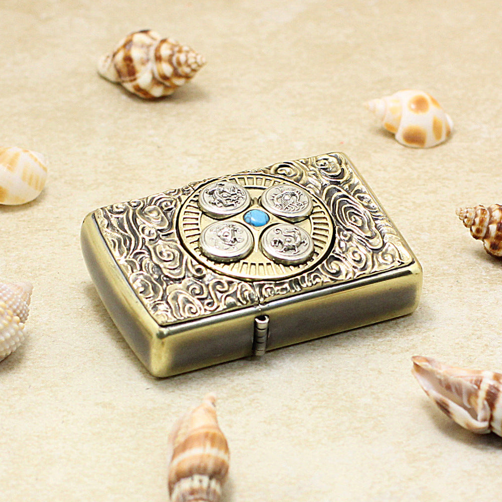 Zippo Vintage Bronze Four Symbols Amulet - DS155