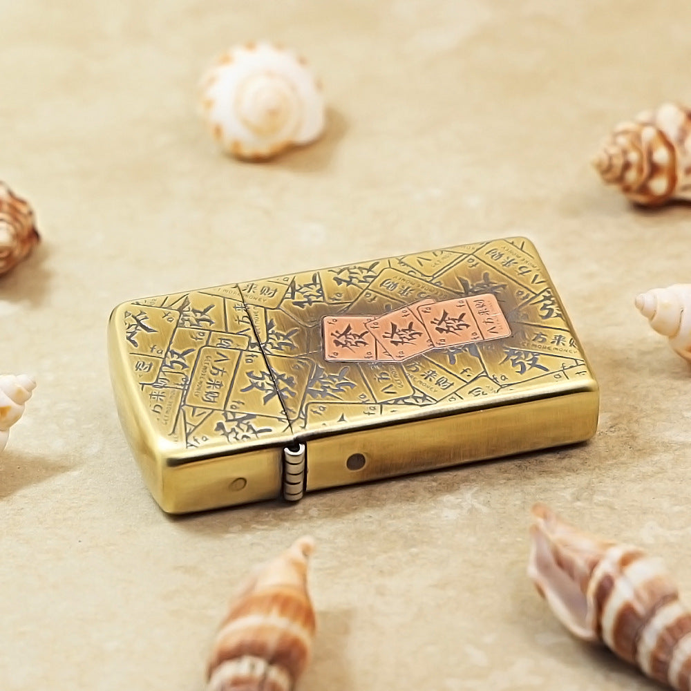 Zippo Vintage Bronze 'Mahjong Prosperity Tiles' - CC13