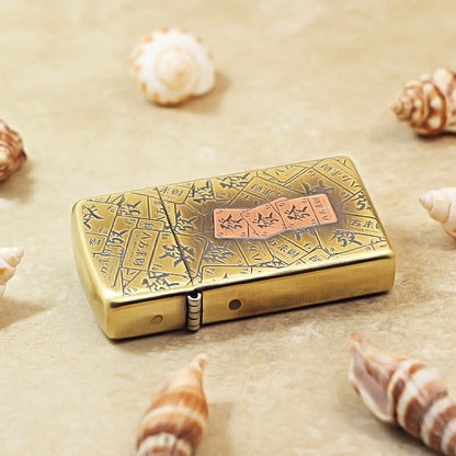 Zippo Vintage Bronze 'Mahjong Prosperity Tiles' - CC13