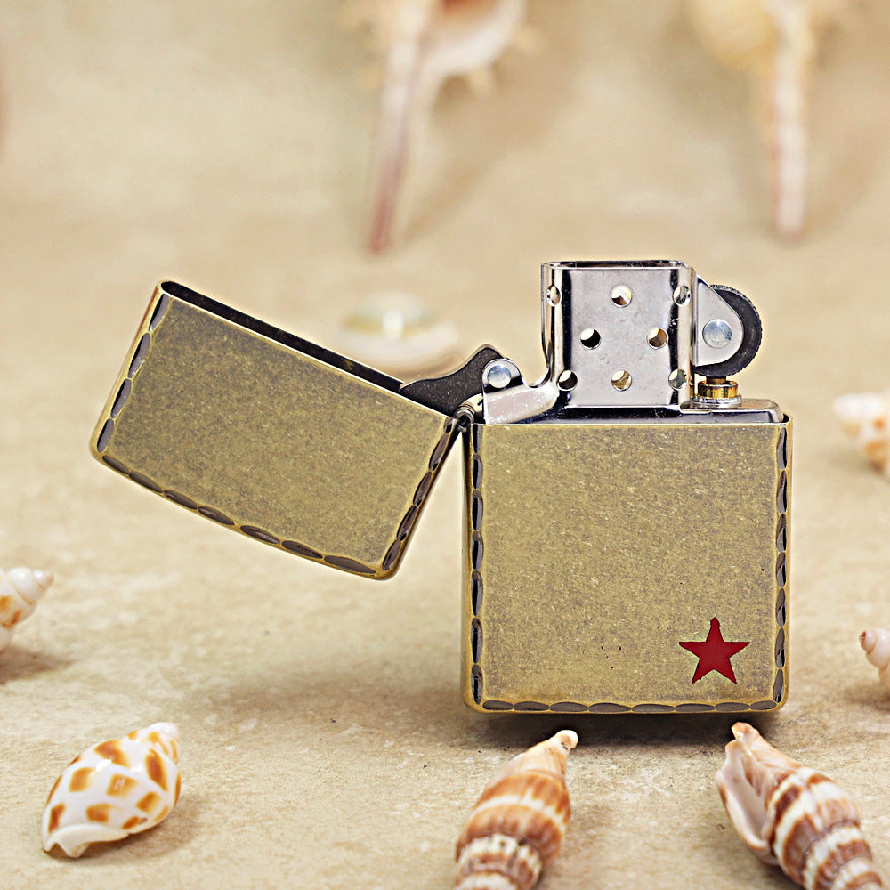 Zippo Vintage Bronze 'Red Star' - 205-DS86