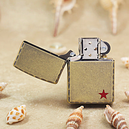 Zippo Vintage Bronze 'Red Star' - 205-DS86