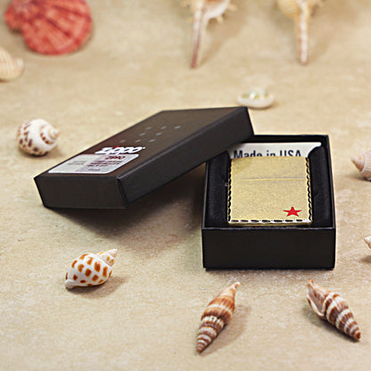 Zippo Vintage Bronze 'Red Star' - 205-DS86